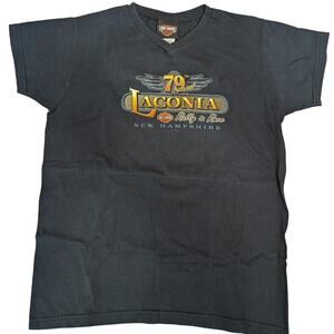 Harley Davidson Women's Tee 79th Annual Rally Laconia NH